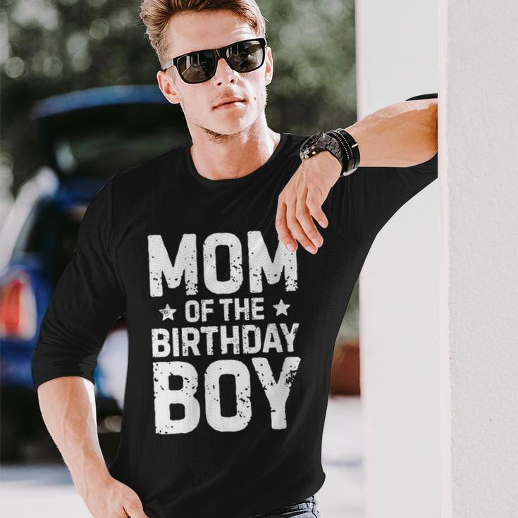 Mom Of The Birthday Boy Mother Mama Matching Long Sleeve T-Shirt Gifts for Him