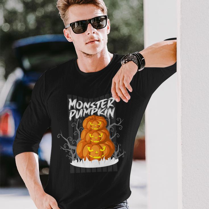 Monster Pumpkin Unisex Long Sleeve Gifts for Him