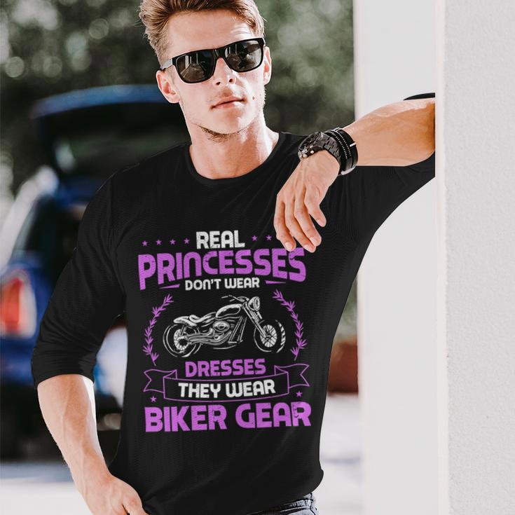 Motorcycle Real Princesses Wear Biker 483 Shirt Unisex Long Sleeve Gifts for Him