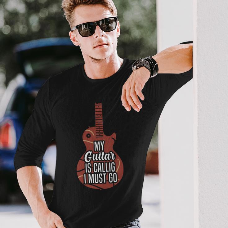 My Guitar Is Calling And I Must Go 525 Trending Shirt Unisex Long Sleeve Gifts for Him