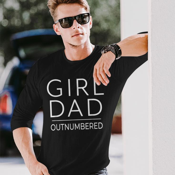 Outnumbered Dad Of Girls Fathers Day For Girl Dad Long Sleeve T-Shirt T-Shirt Gifts for Him