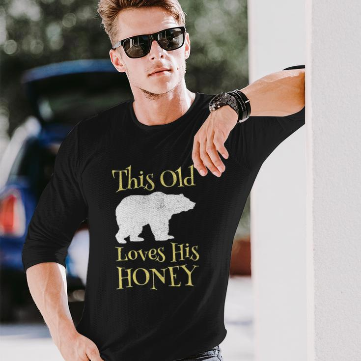 Papa Bear Fathers Day This Old Bear Loves His Honey Long Sleeve T-Shirt T-Shirt Gifts for Him