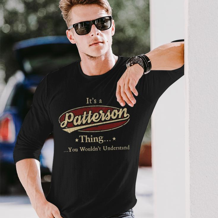 Patterson Shirt Personalized Name Shirt Name Print Shirts Shirts With Name Patterson Long Sleeve T-Shirt Gifts for Him