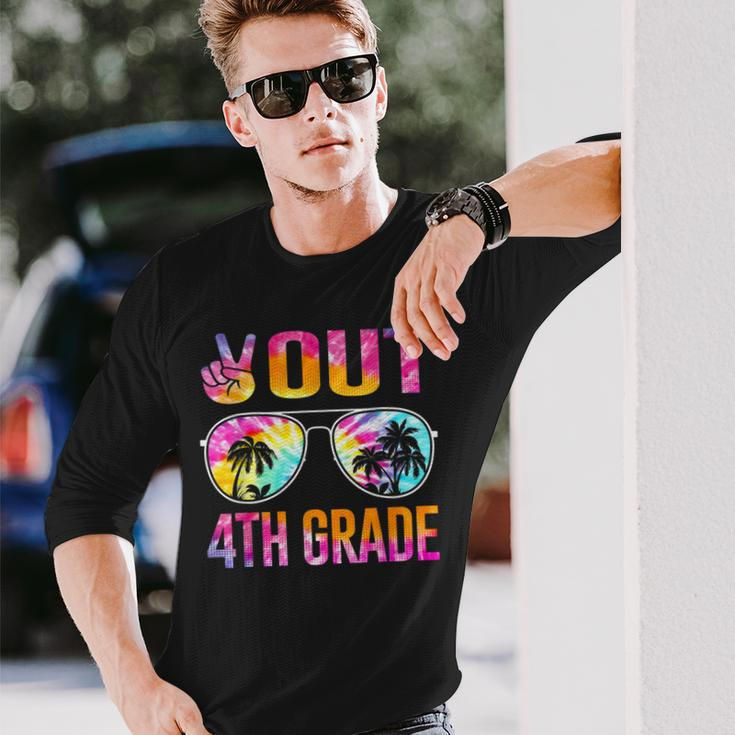 Peace Out 4Th Grade Tie Dye Graduation Last Day Of School Long Sleeve T-Shirt T-Shirt Gifts for Him
