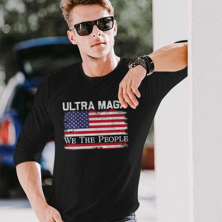 We Are The People And Vintage Usa Flag Ultra Maga Long Sleeve T-Shirt T-Shirt Gifts for Him