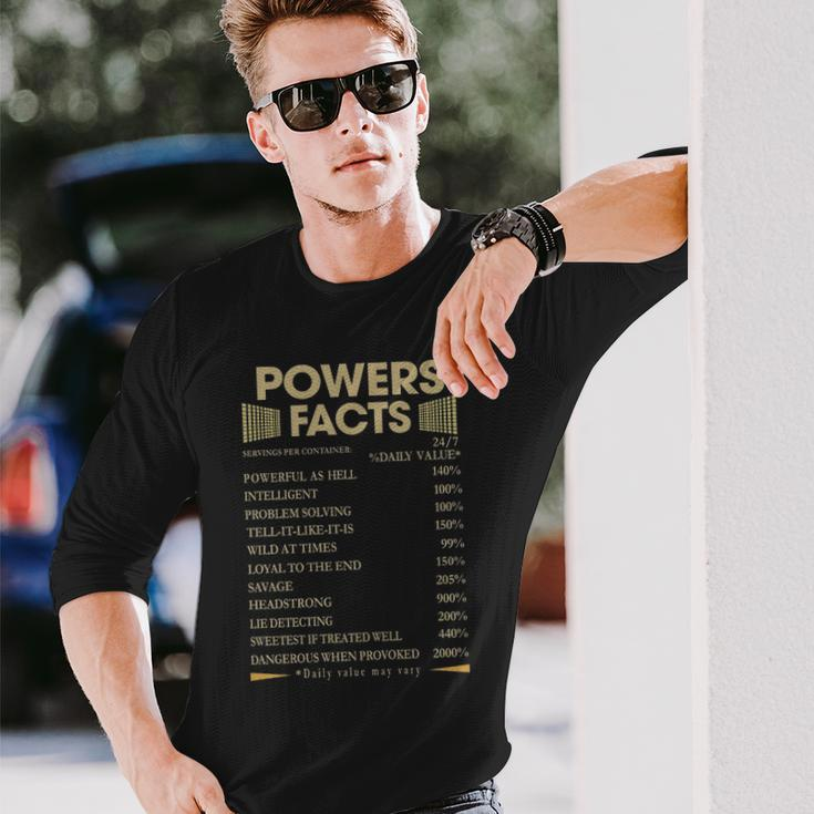 Powers Name Powers Facts Long Sleeve T-Shirt Gifts for Him