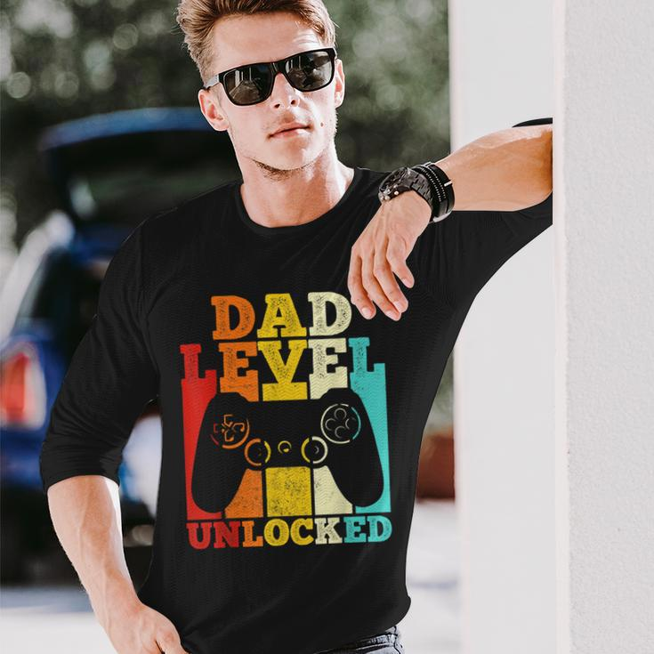 Pregnancy Announcement Dad Level Unlocked Soon To Be Father V2 Long Sleeve T-Shirt T-Shirt Gifts for Him
