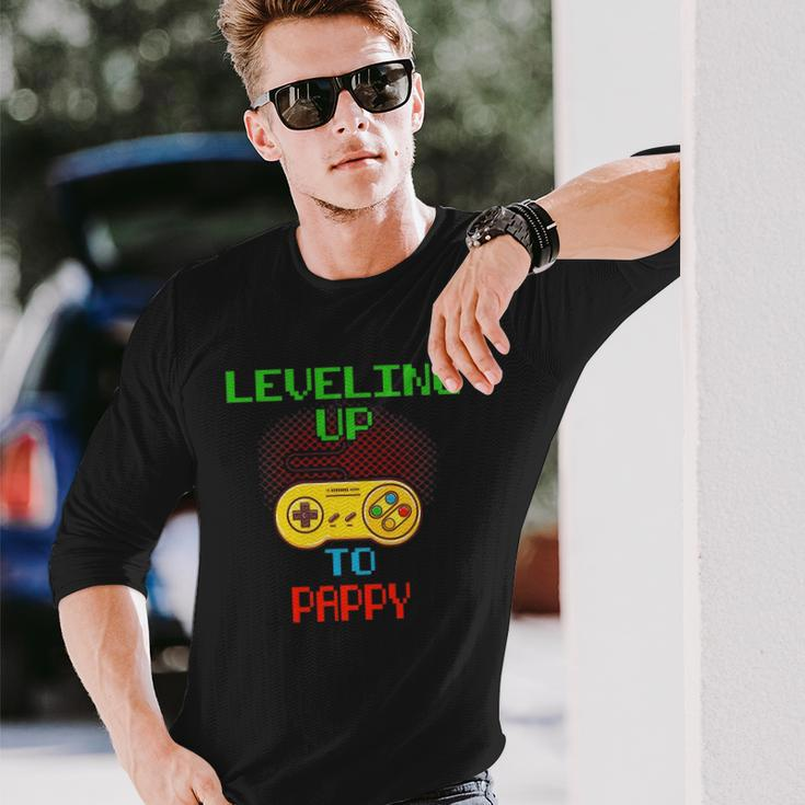 Promoted To Pappy Unlocked Gamer Leveling Up Long Sleeve T-Shirt T-Shirt Gifts for Him