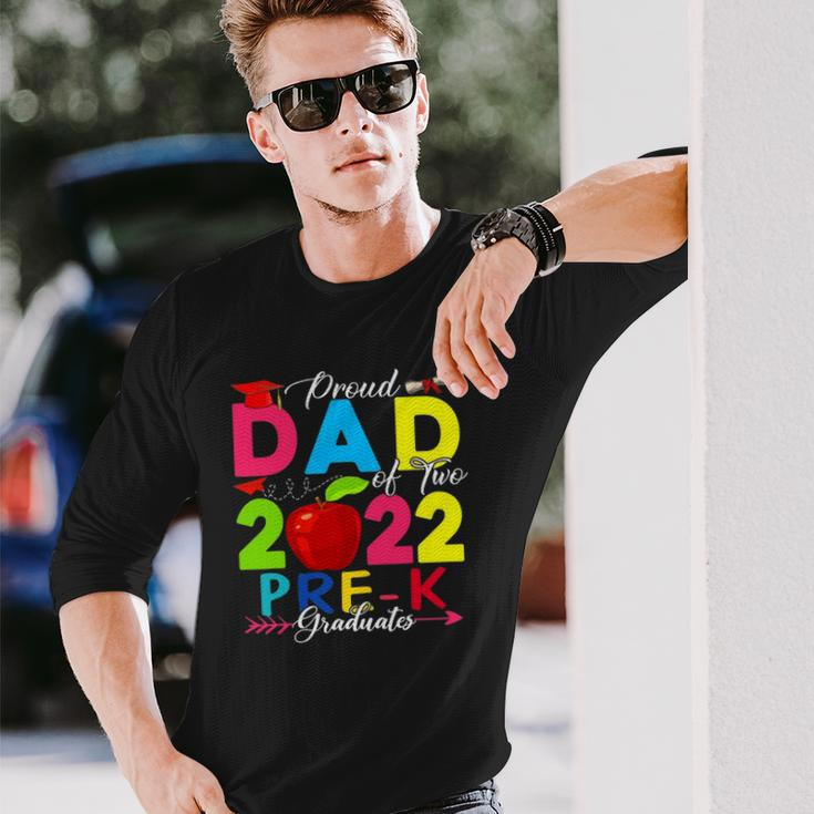 Proud Dad Of Two 2022 Pre-K Graduates Lover Long Sleeve T-Shirt T-Shirt Gifts for Him