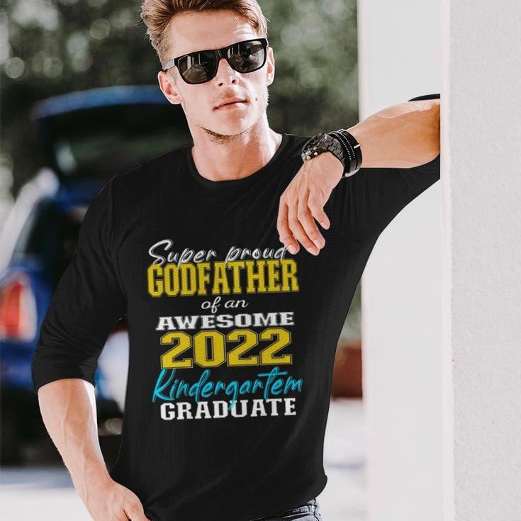 Proud Godfather Of Kindergarten Graduate 2022 Graduation Long Sleeve T-Shirt T-Shirt Gifts for Him