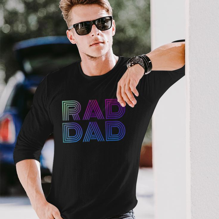 Rad Dad 1980S Retro Fathers Day Long Sleeve T-Shirt T-Shirt Gifts for Him