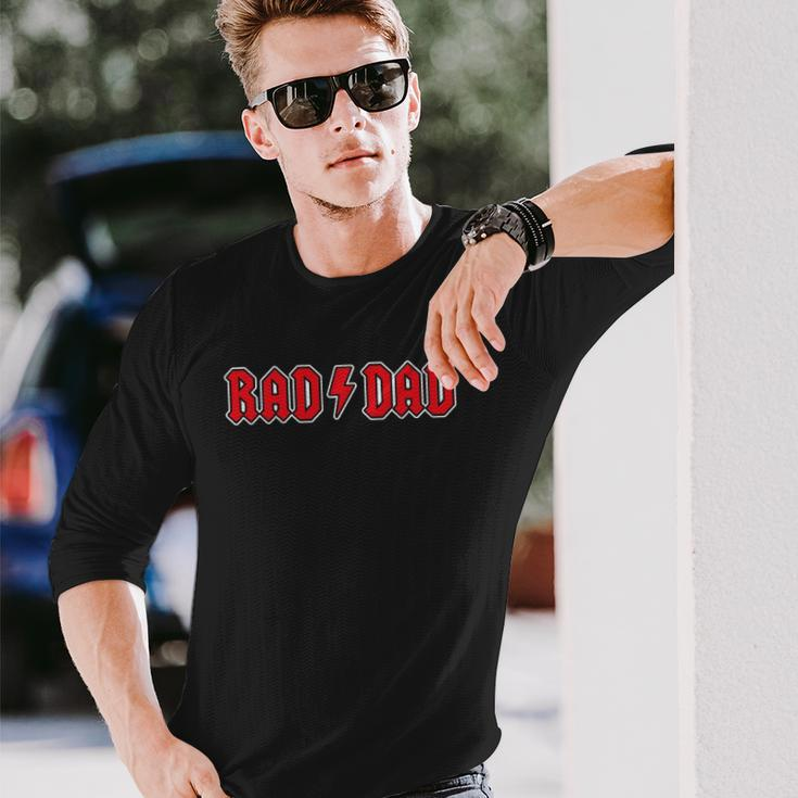 Rad Dad Cool Vintage Rock And Roll Fathers Day Papa Long Sleeve T-Shirt T-Shirt Gifts for Him