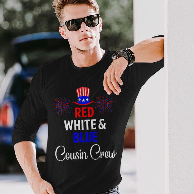 Red White & Blue Cousin Crew 4Th Of July Firework Matching Long Sleeve T-Shirt Gifts for Him