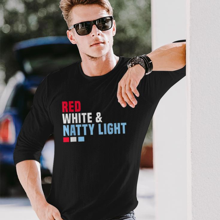 Red White And Natty-Light 4Th Of July Long Sleeve T-Shirt Gifts for Him