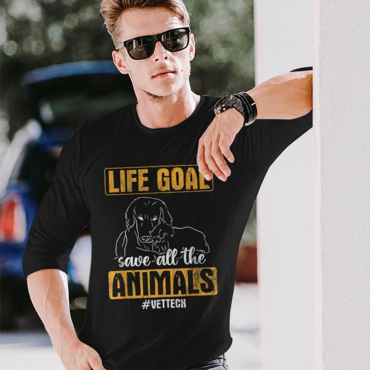 Save All The Animals Veterinary Vet Tech Long Sleeve T-Shirt Gifts for Him