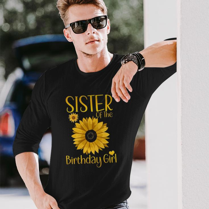 Sister Of The Birthday Girl Sunflower Matching Party Long Sleeve T-Shirt T-Shirt Gifts for Him