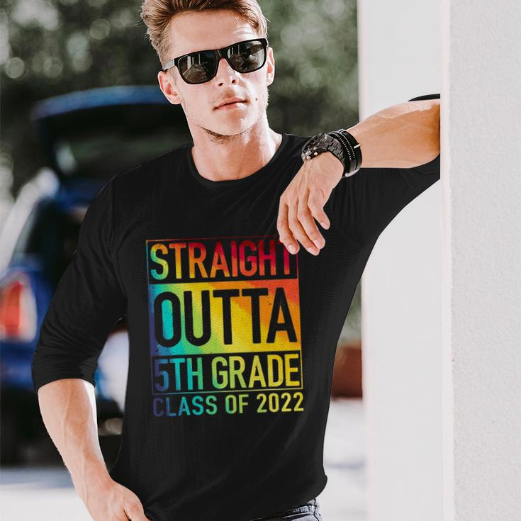 Straight Outta 5Th Grade Class Of 2022 Graduation Rainbow Long Sleeve T-Shirt T-Shirt Gifts for Him