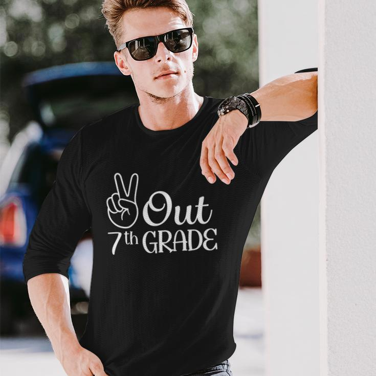 Summer Last Day Of School Graduation Peace Out 7Th Grade Long Sleeve T-Shirt T-Shirt Gifts for Him
