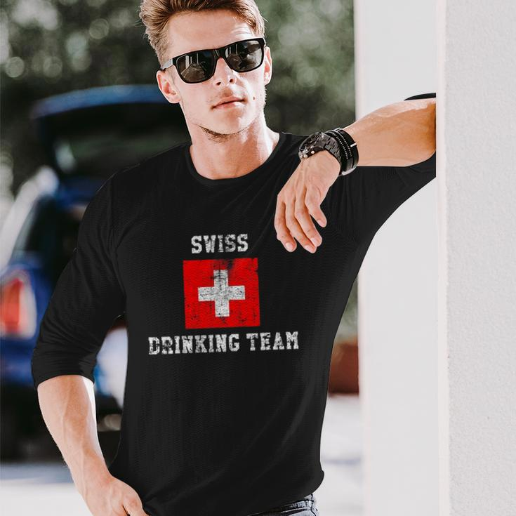 Swiss Drinking Team National Pride Long Sleeve T-Shirt T-Shirt Gifts for Him