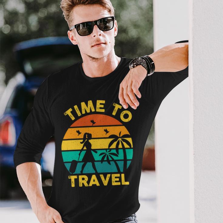 Time To Travel 807 Trending Shirt Unisex Long Sleeve Gifts for Him