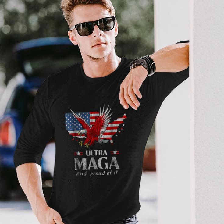 Ultra Maga And Proud Of It The Great Maga King Trump Supporter Long Sleeve T-Shirt T-Shirt Gifts for Him