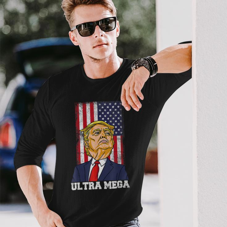 Ultra Maga Shirt Anti Biden Us Flag Long Sleeve T-Shirt Gifts for Him