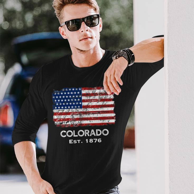 Usa Flag 4Th Of July Colorado Long Sleeve T-Shirt Gifts for Him