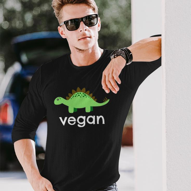 Vegan Dinosaur Green Save Wildlife Long Sleeve T-Shirt T-Shirt Gifts for Him
