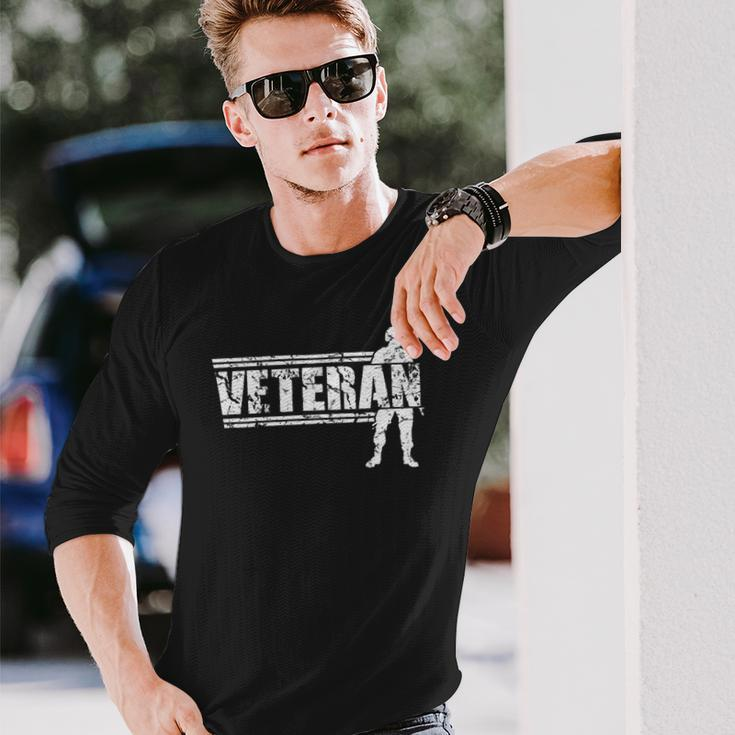 Veteran Veteran Veterans 74 Navy Soldier Army Military Long Sleeve T-Shirt Gifts for Him