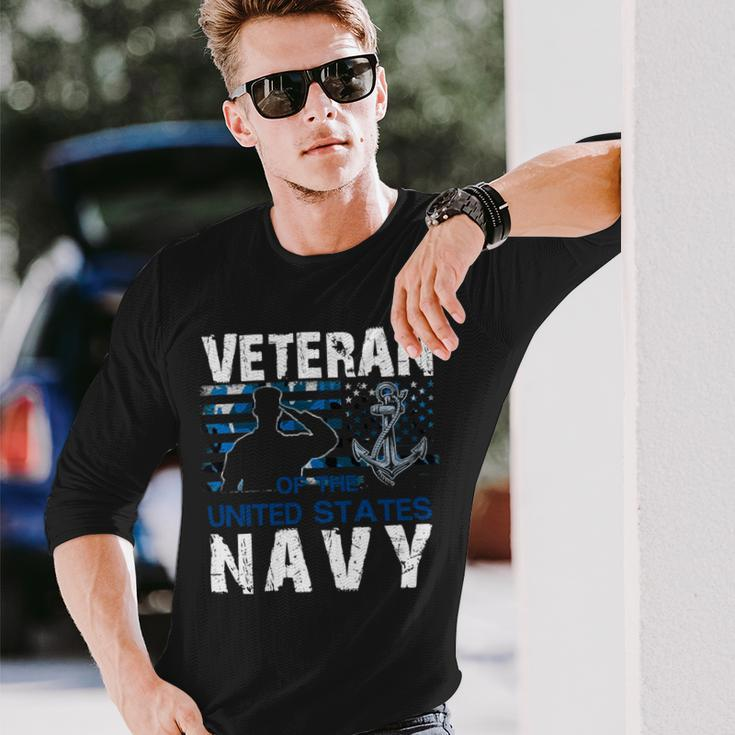 Veteran Veterans Day Us Navy Veteran Usns 128 Navy Soldier Army Military Long Sleeve T-Shirt Gifts for Him