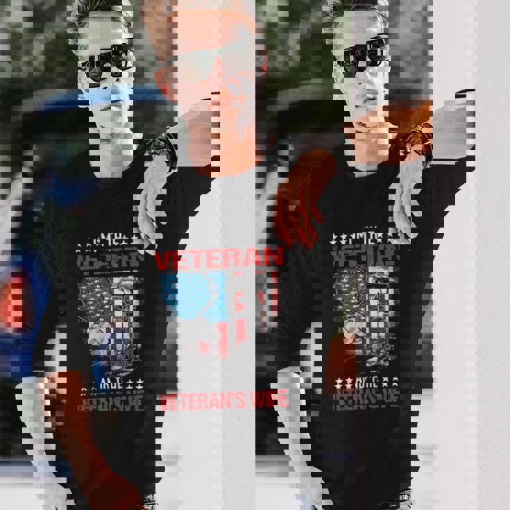 Im The Veteran And The Veterans Wife Female Veterans Long Sleeve T-Shirt T-Shirt Gifts for Him