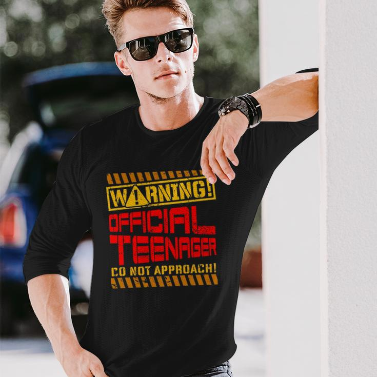 Warning Official Teenager Do Not Approach 13Th Birthday Long Sleeve T-Shirt Gifts for Him
