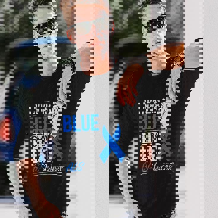 I Wear Blue For My Dad Als Awareness Supporter Warrior Long Sleeve T-Shirt T-Shirt Gifts for Him I Wear Blue For My Dad Als Awareness Supporter Warrior Long Sleeve T-Shirt T-Shirt Gifts for Him