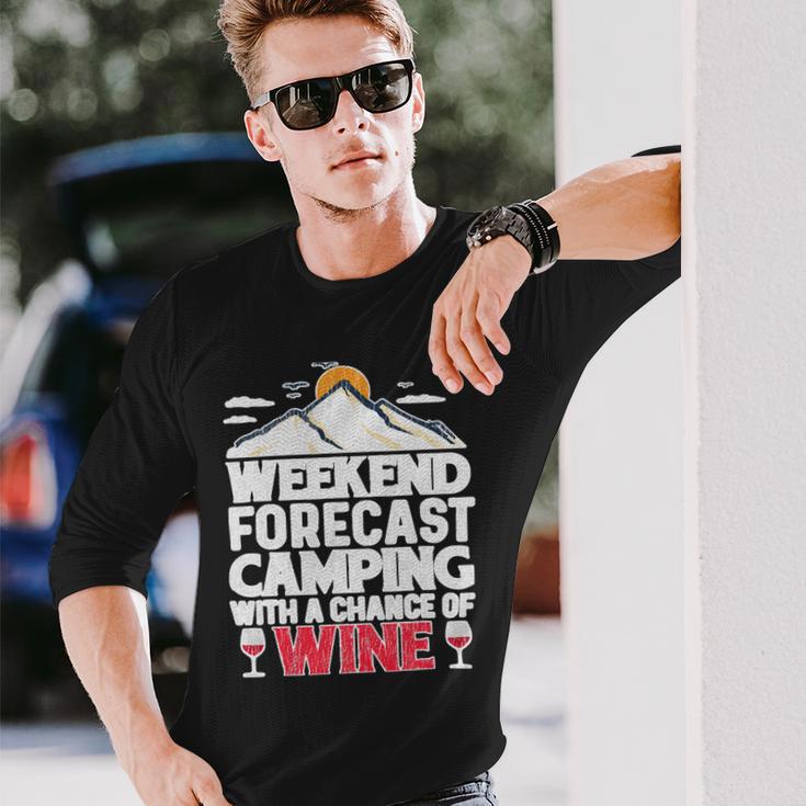 Weekend Forcast Wine Lover Outdoor 26 Shirt Unisex Long Sleeve Gifts for Him