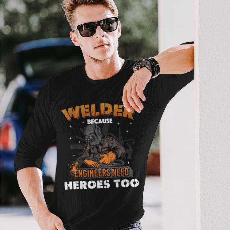 Welding Art Welder Slworker Welding Lover Long Sleeve T-Shirt T-Shirt Gifts for Him