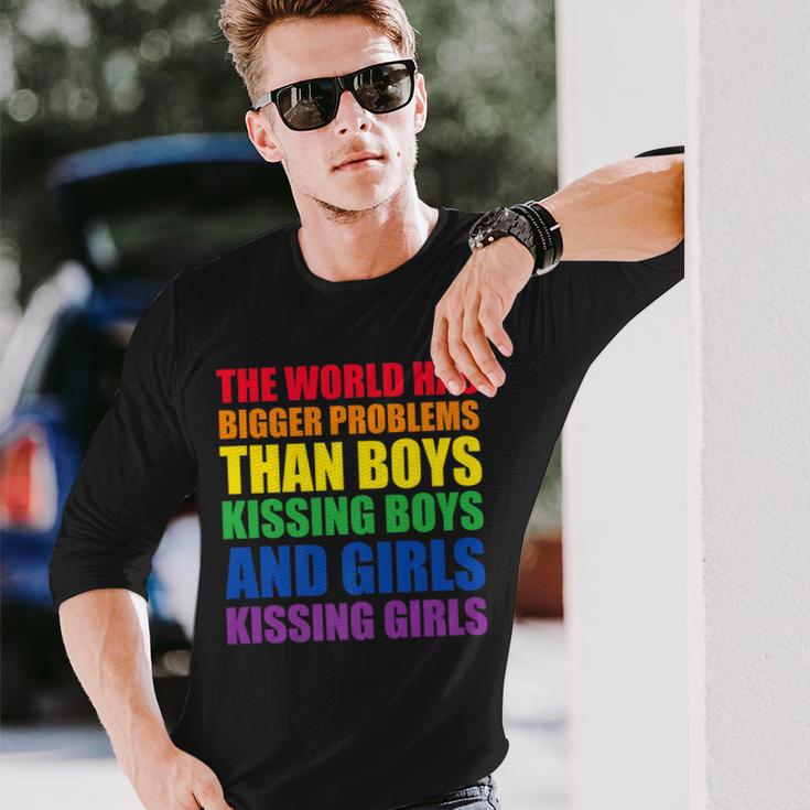 The World Has Bigger Problems Lgbt-Q Pride Gay Proud Ally Long Sleeve T-Shirt Gifts for Him