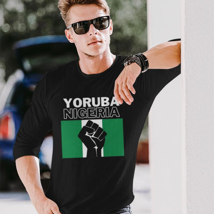 Yoruba Nigeria Ancestry Initiation Dna Results Long Sleeve T-Shirt Gifts for Him