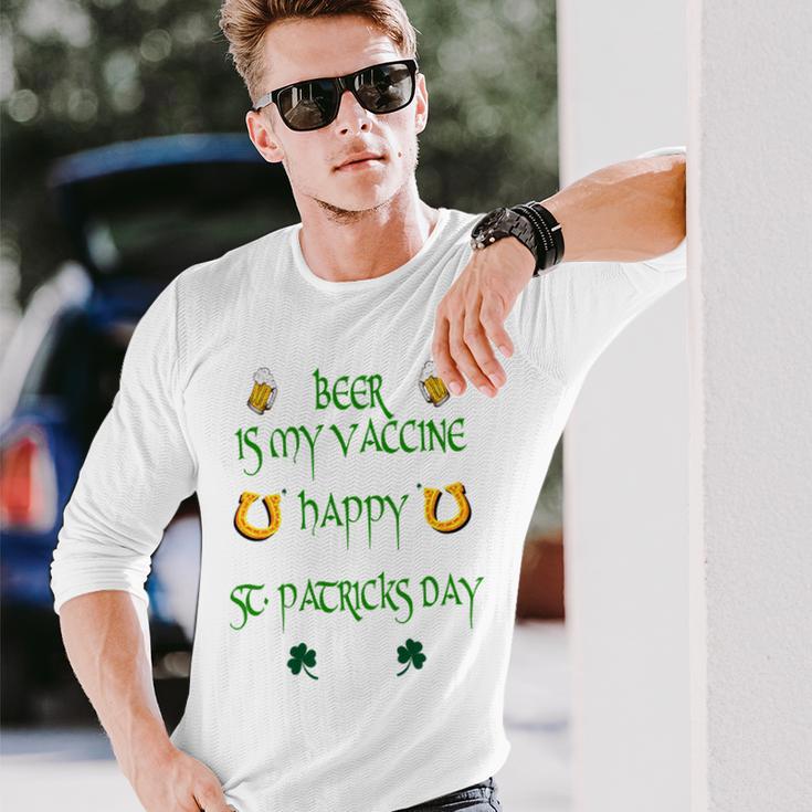 Beer Is My Vaccine Funny St Patricks 608 Shirt Unisex Long Sleeve Gifts for Him