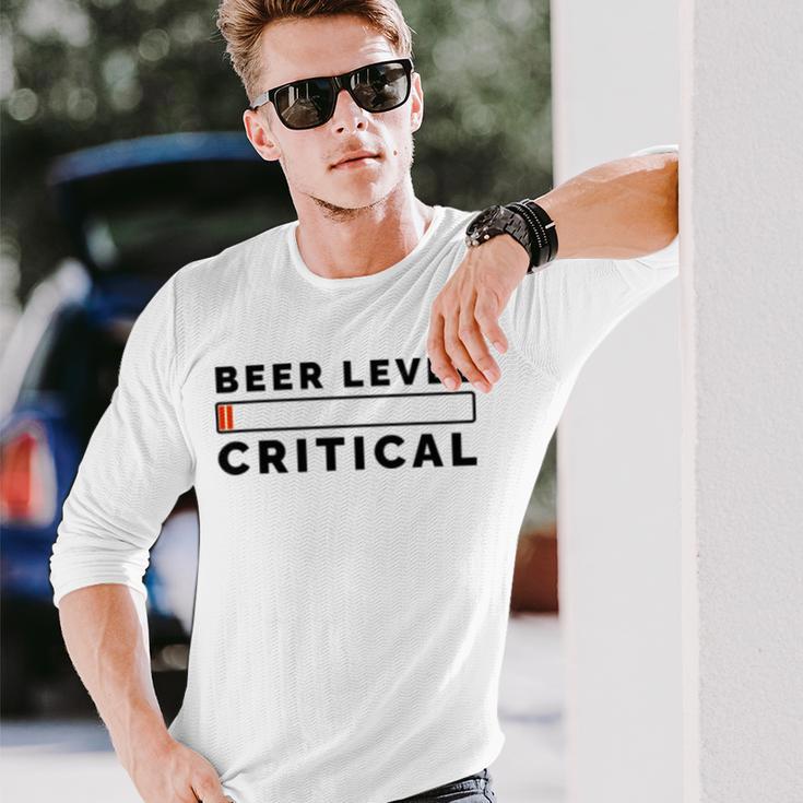 Beer Level Critical Unisex Long Sleeve Gifts for Him