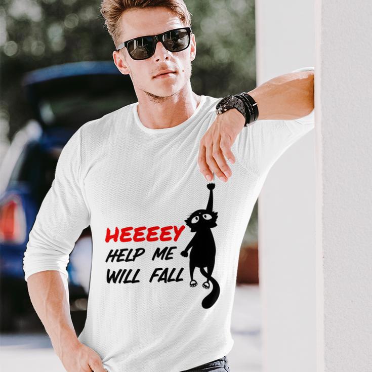 Black Cat Sayes Hey Cat Sayes Hey Unisex Long Sleeve Gifts for Him