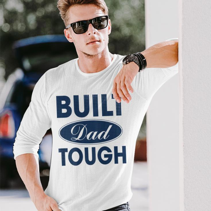 Built Dad Tough Build Dad Car Guys Mechanic Workout Gym V2 Long Sleeve T-Shirt Gifts for Him