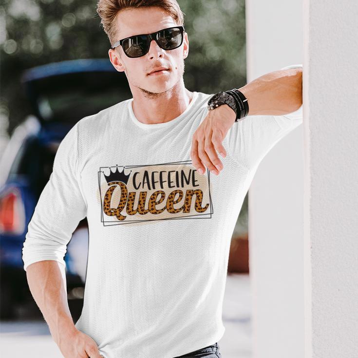 Caffeine Queen Graphic Shirt Design Unisex Long Sleeve Gifts for Him