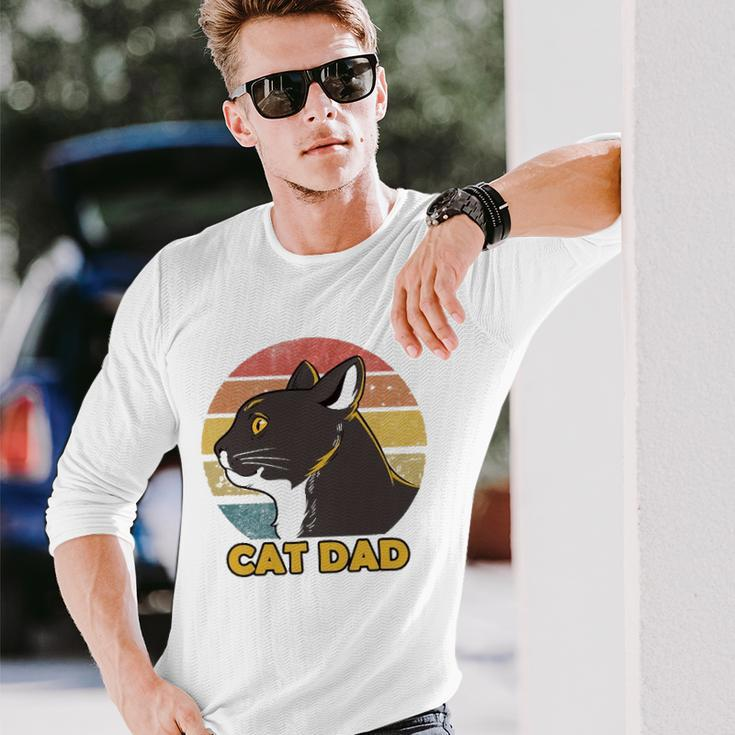 Cat Dad Fathers Day Long Sleeve T-Shirt T-Shirt Gifts for Him