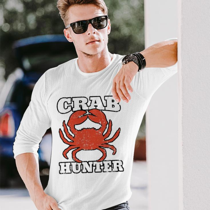 Crab Hunter Seafood Hunting Crabbing Lover Claws Shellfish Long Sleeve T-Shirt T-Shirt Gifts for Him