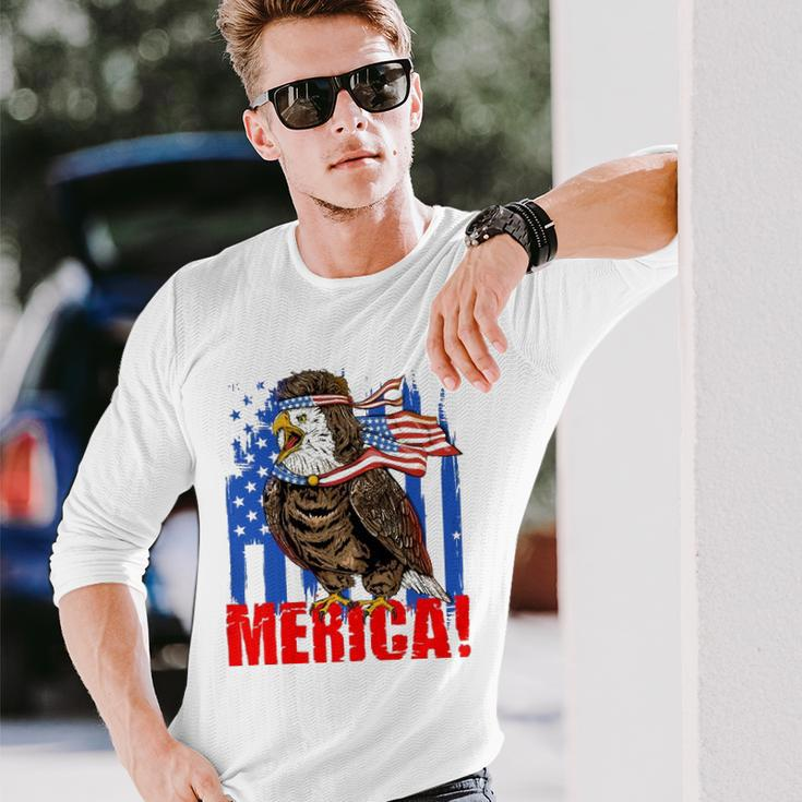 Eagle American Flag Usa Flag Mullet Eagle 4Th Of July Merica Long Sleeve T-Shirt T-Shirt Gifts for Him
