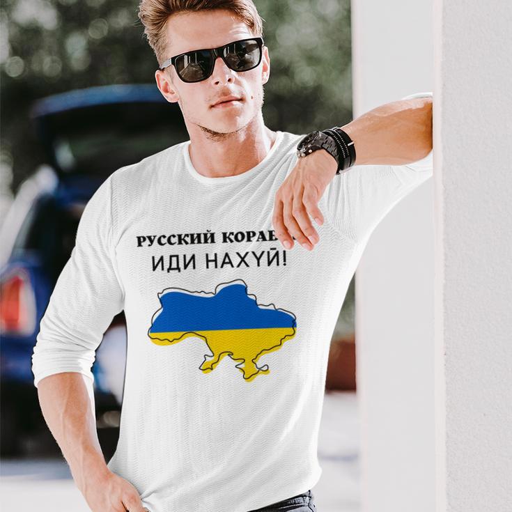 Flag Map Russian Warship Go F Unisex Long Sleeve Gifts for Him