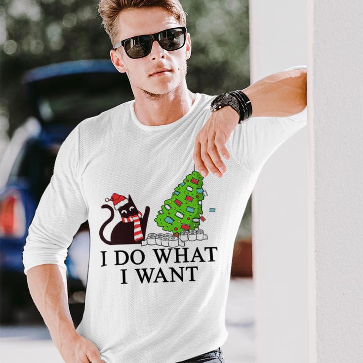 Funny Black Cat Funny Christmas Toilet 635 Shirt Unisex Long Sleeve Gifts for Him