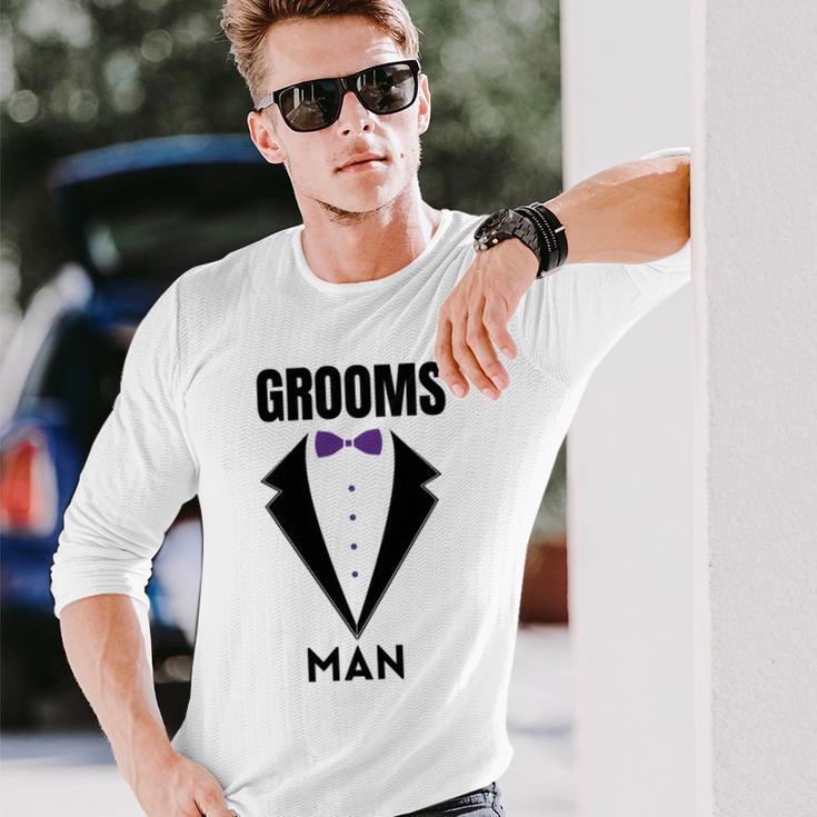 Groomsman Grooms Squad Stag Party Friends Themed Unisex Long Sleeve Gifts for Him