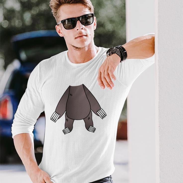 Halloween Sloth Head Cute Lazy Animal Fans Long Sleeve T-Shirt T-Shirt Gifts for Him