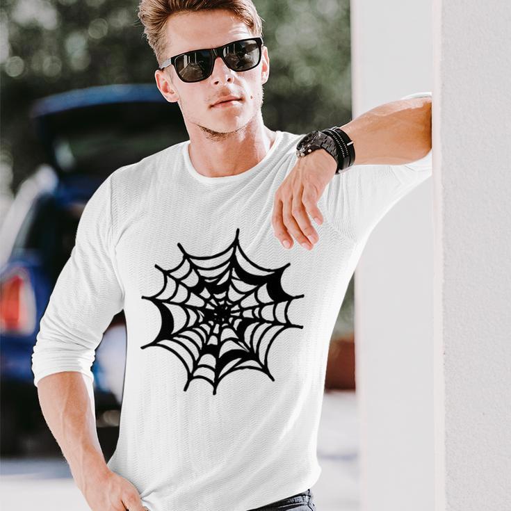 Halloween Spider Web Pattern Unisex Long Sleeve Gifts for Him